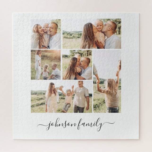 Family Name Photo Keepsake 6 Images Jigsaw Puzzle (Vertical)
