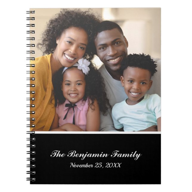 Family Name Photo Picture Personalize  Notebook (Front)