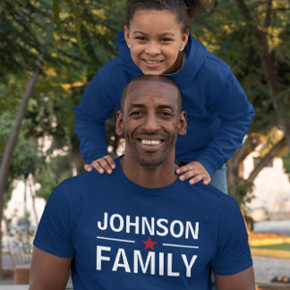 Family Name Political Banner Style Dark T-Shirt