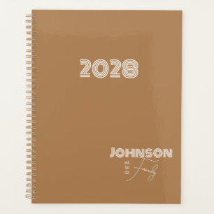 Family Name Retro Typography  Planner