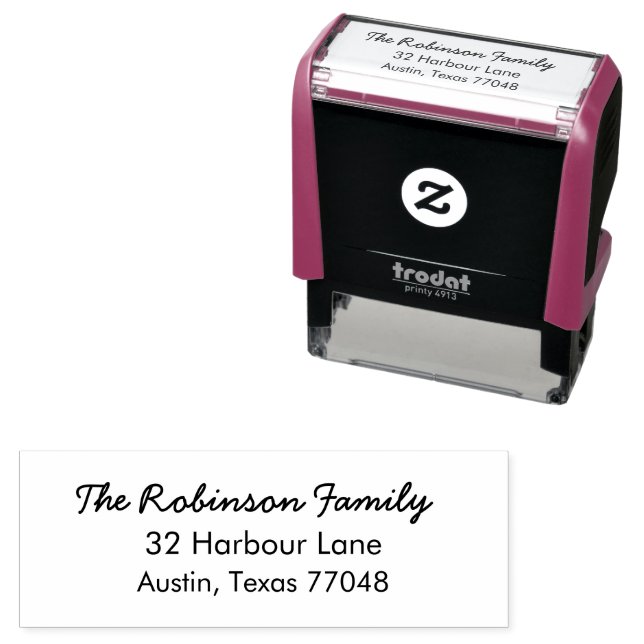 Family Name Return Address Self-inking Stamp (In Situ)