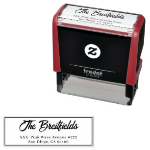 Family Name Return Address Self Inking Stamp