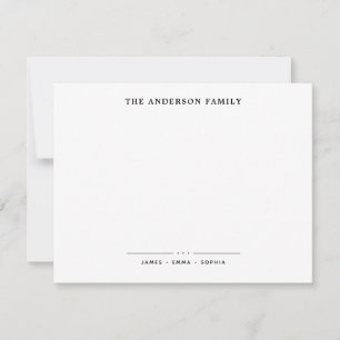 Family Name Script Black Typography Font Card