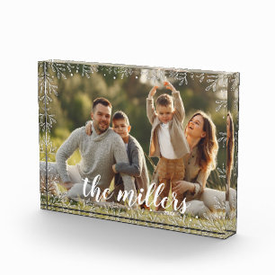 Family Name Script Overlay Photo Block