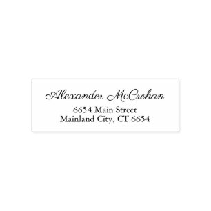 Family Name Script Typography Return Address Self-inking Stamp