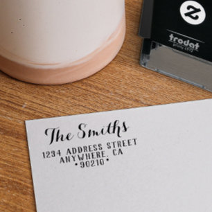 Family Name Self-Ink Return Address Rubber Stamp