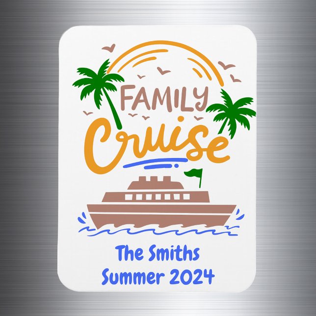 Family Name Ship Cruising Cruise Cabin Door    Magnet (Creator Uploaded)