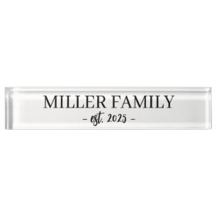 Family name sign wedding gift last name sign nameplate