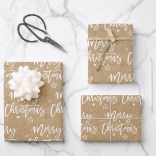 Family name simple christmas holiday Craft Wrappin Wrapping Paper Sheet