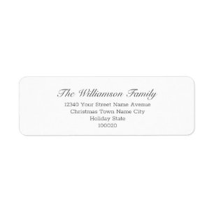 Family Name Simple Return Address
