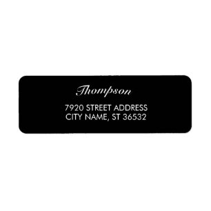 Family Name Stylish Black Elegant