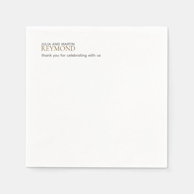 Family Name / Surname with custom words Napkin (Front)