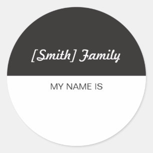 Family Name Tags for Reunion or Wedding