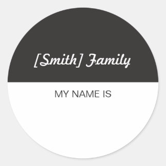 Family Name Tags for Reunion or Wedding