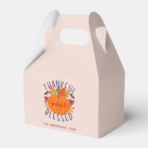 Family Name Thankful Grateful Blessed Thanksgiving Favour Box