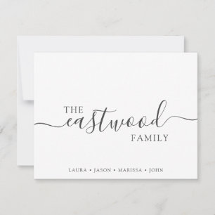 Family Name Typography Card