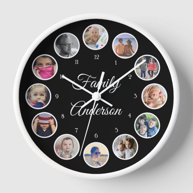 Family name upload photo clock (Front)