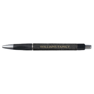 Family Name Vintage Black Floral Botanical