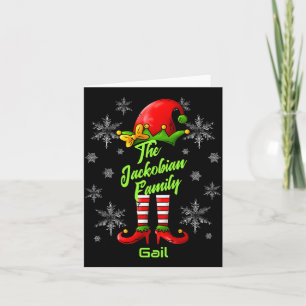 Family Name Year Reunion Matching Christmas Elf T  Card