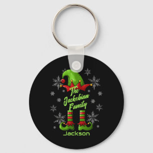 Family Name Year Reunion Matching Christmas Elf T Key Ring