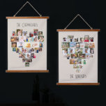 Family Names Heart Shaped Photo Collage 58 Picture Hanging Tapestry<br><div class="desc">Custom photo display on large wall hanging, further personalised with your family names. The photo template displays your pictures in a heart shaped photo collages which hold 29 images each. Your photos are displayed in a mix of square, landscape and portrait formats and, if you have any problems with placement,...</div>
