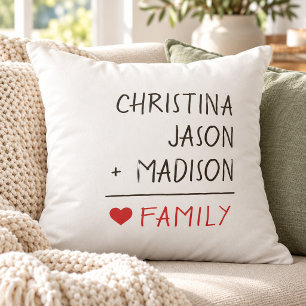 Family Names Math for Family of Three Cushion