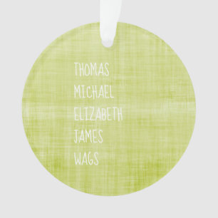 Family NAMES Timeless Keepsake YEAR Annual Ornament