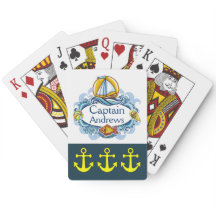 Family / Nautical Captain Playing Cards - SRF