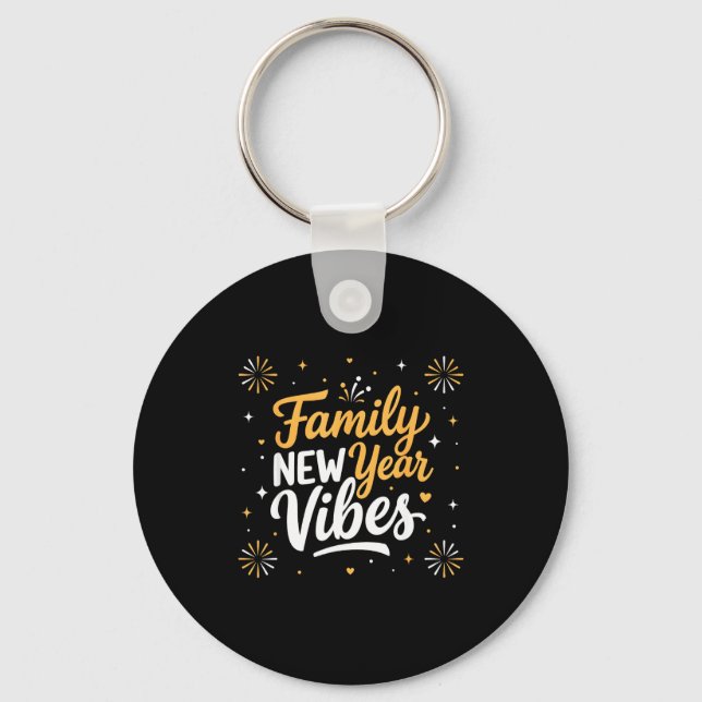 Family New Year 2026 Matching Party Crew  Key Ring (Front)