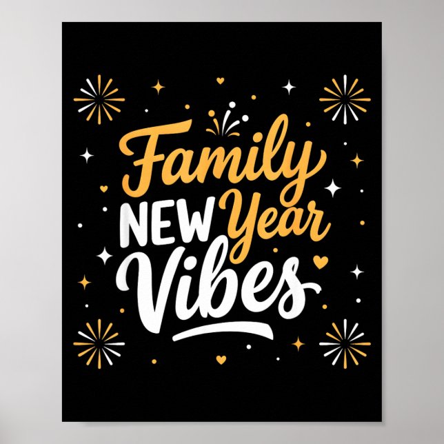Family New Year 2026 Matching Party Crew  Poster (Front)