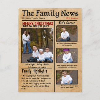 Family News Christmas Card or Newsletter