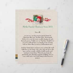 Family News Christmas Personalised Letterhead