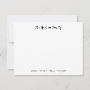 Family Note Card
