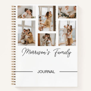 Family Notebook with photos collage to personalise