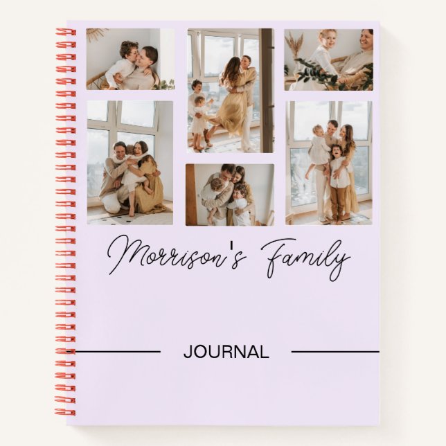 Family Notebook with photos collage to personalise (Front)