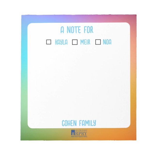 Family Notepad  (Front)