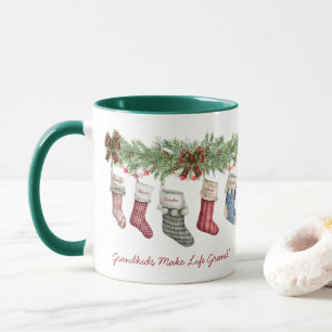 Family of 11 Grandkids Workplace Stockings Mug