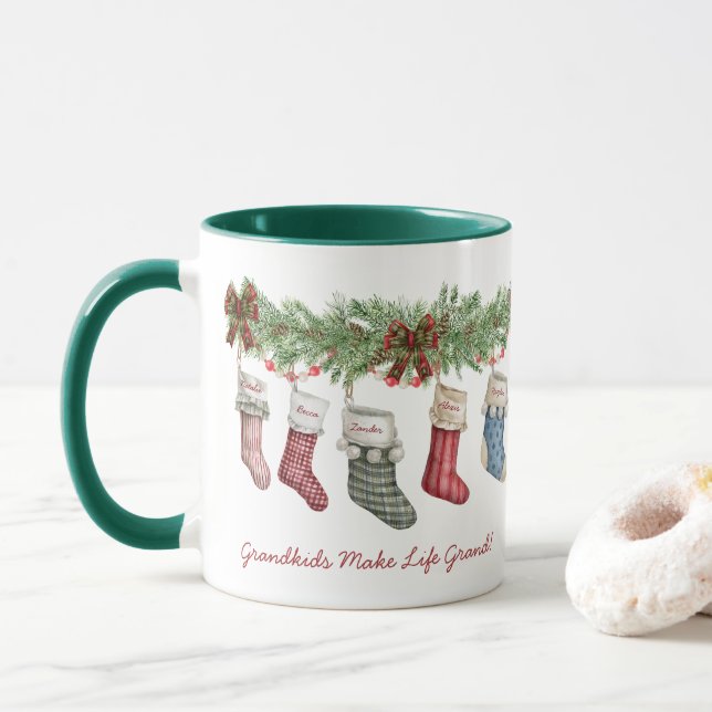 Family of 11 | Grandkids | Workplace | Stockings Mug (With Donut)