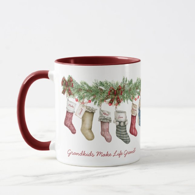 Family of 12 | Grandkids | Workplace | Stockings Mug (Left)