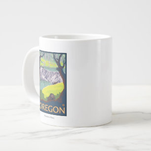 Family of Beavers Large Coffee Mug
