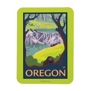 Family of Beavers Magnet
