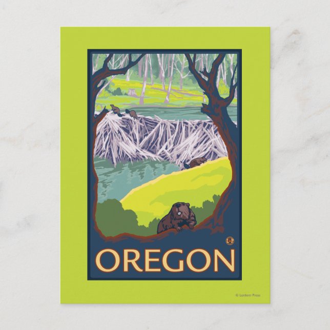 Family of Beavers Postcard (Front)