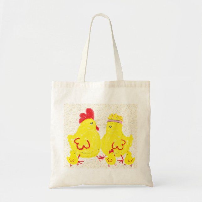 Family of Chickens Tote Bag (Front)