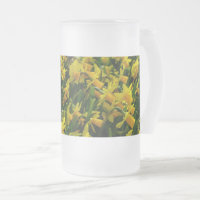 Family Of Daffodils Frosted Glass Beer Mug