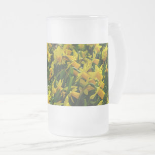 Family Of Daffodils Frosted Glass Beer Mug