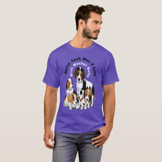Family of Dogs: Mother and Puppies - T-Shirt