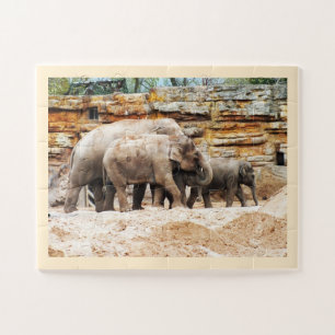 Family of elephants jigsaw puzzle