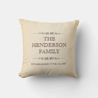 Family of Four Important Events Commemorative Cushion
