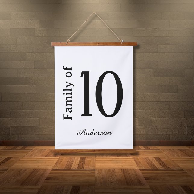 Family of "Number" Personalised Last Name  Hanging Tapestry (Creator Uploaded)