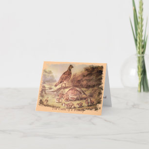 Family of Quail Thank You Card